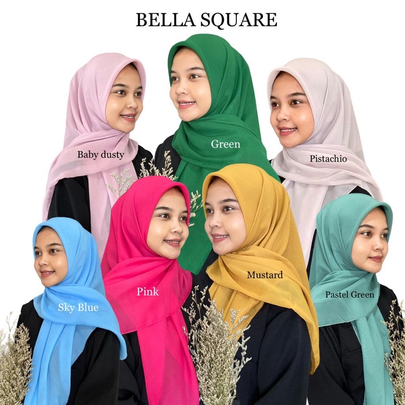 Bella square segiempat bella polos polycotton