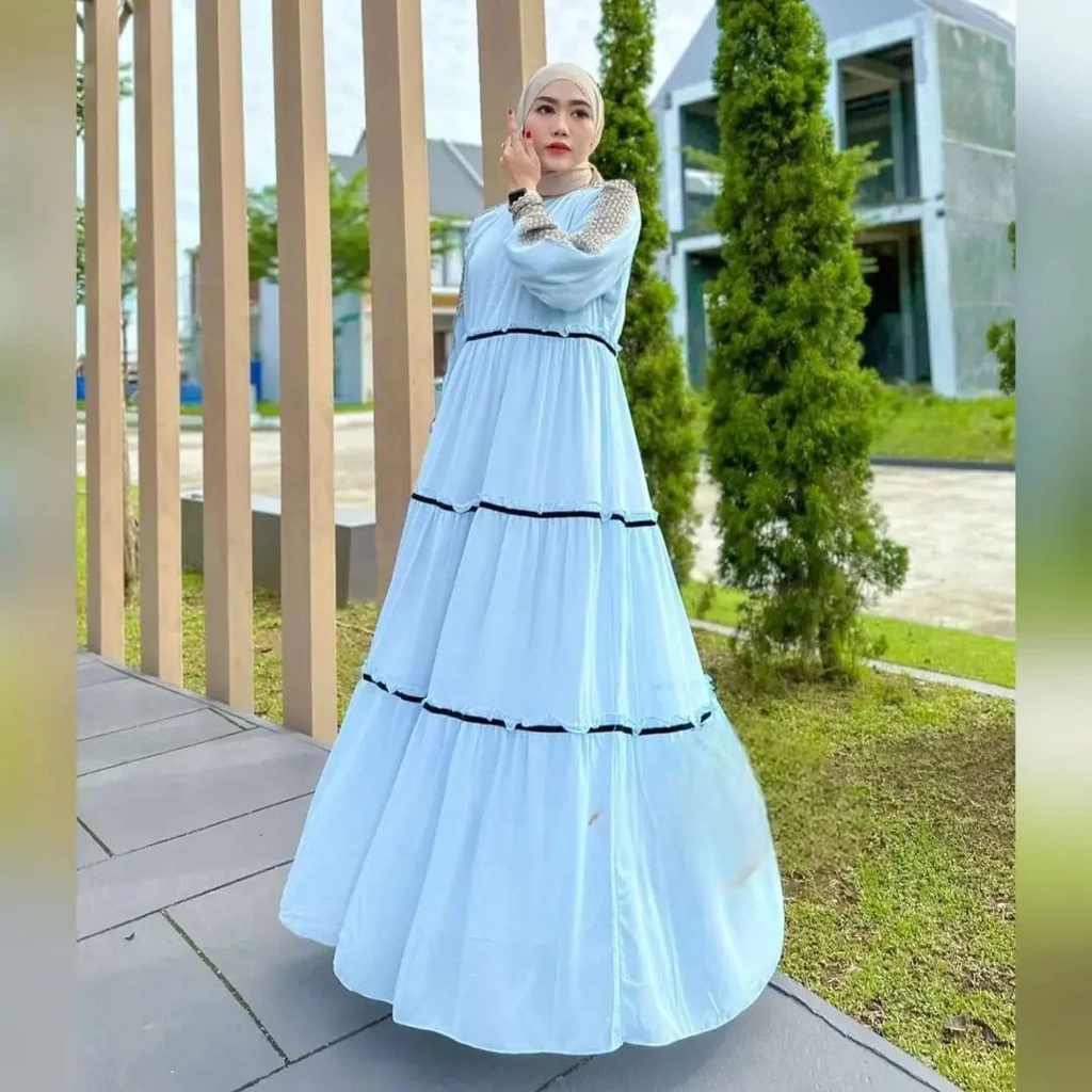 Baju Kondangan Terbaru Nadila Maxi Dress Longdress Cewek Kekinian Gamis Pesta Pakaian Wanita Muslima