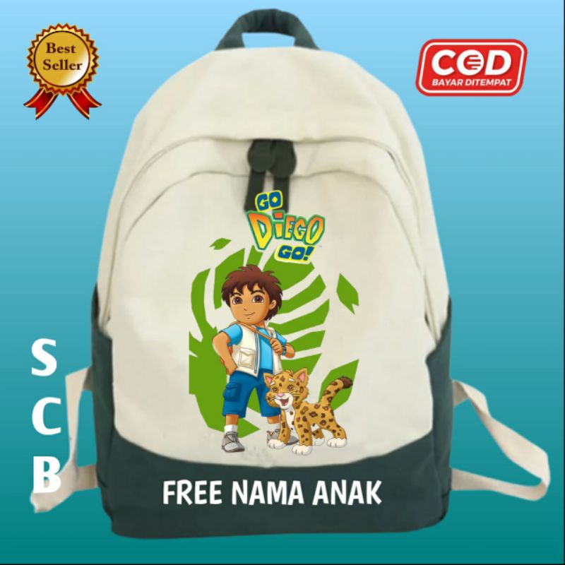 Tas Ransel  sekolah SD/Paud Go Diego Go