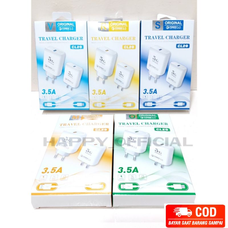 Tc Charger Branded CL20 + Pack Import CL 20 Micro Usb