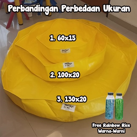 playmat abu art mat sensory play anti air kolam anak alas main waterproof playmate bayi karpet pvc COD
