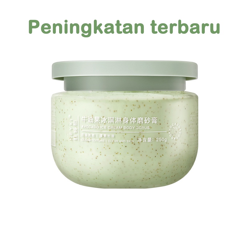 Body scrub Lulur pemutih Scrub badan Exfoliating Scrub Cream 250g Alami Exfoliating Whitening Cerah Mengupas Krim Body Scrub Body Bleaching Whitening Lulur Tubuh 250ml Eksfoliasi aman dan efektif