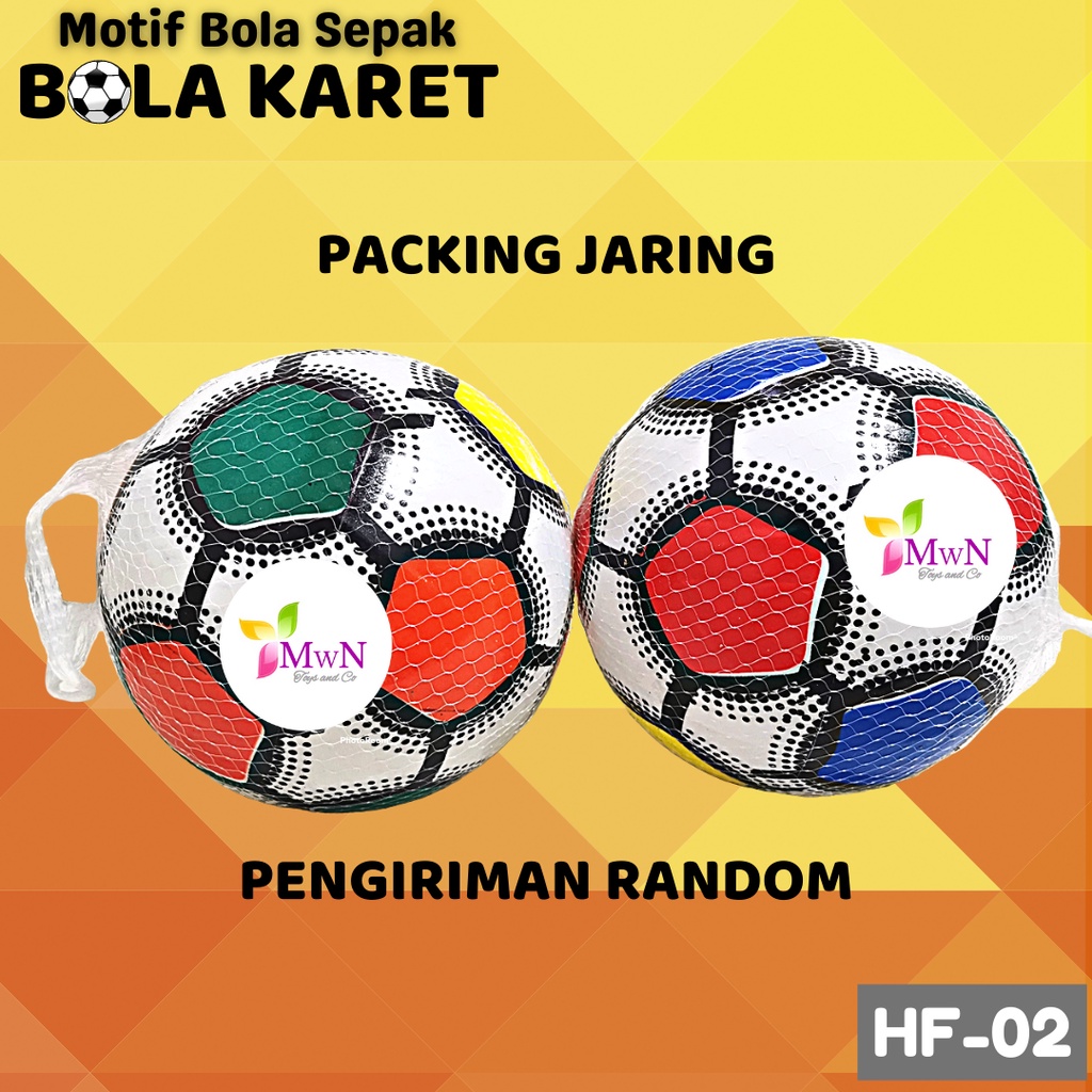 MWN Mainan Bola Karet Motif Sepak HF-02