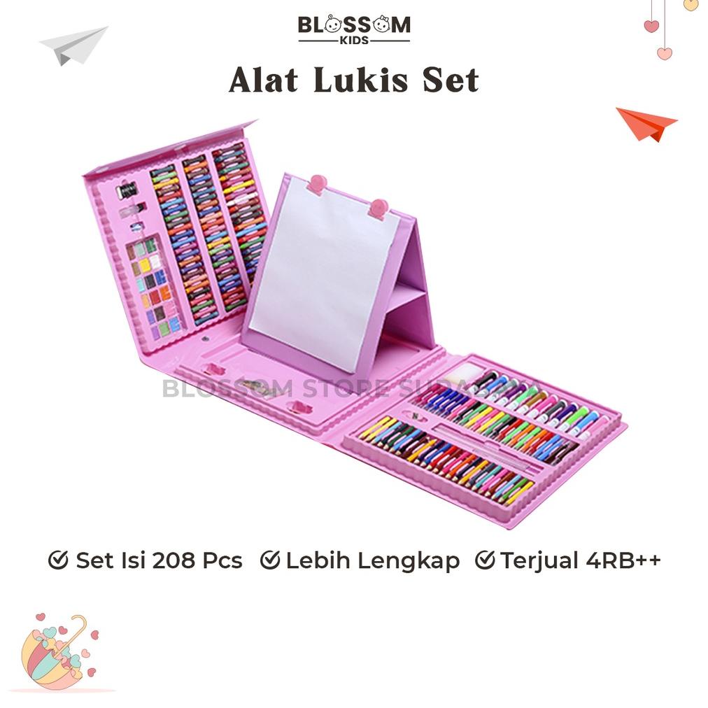 

BISA COD Alat Lukis Set 208pcs Crayon Oil Paste Krayon Mewarnai Pensil Warna Cair Perlengkapan Tulis Sekolah - Blossom Kids