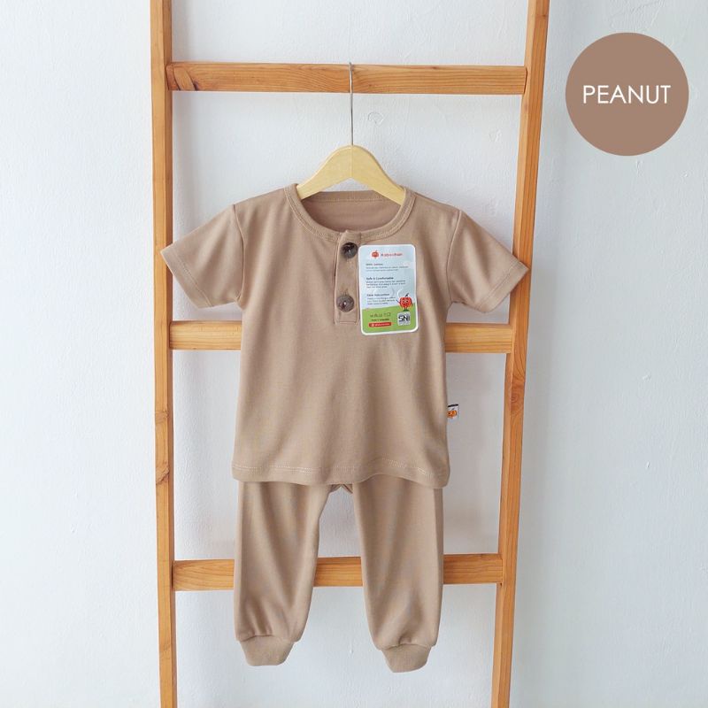 Setelan Kabochan Leon set CPR Baju pendek Celana panjang earth colors / Setelan Kabochan polos CPR cellestial katun comfort