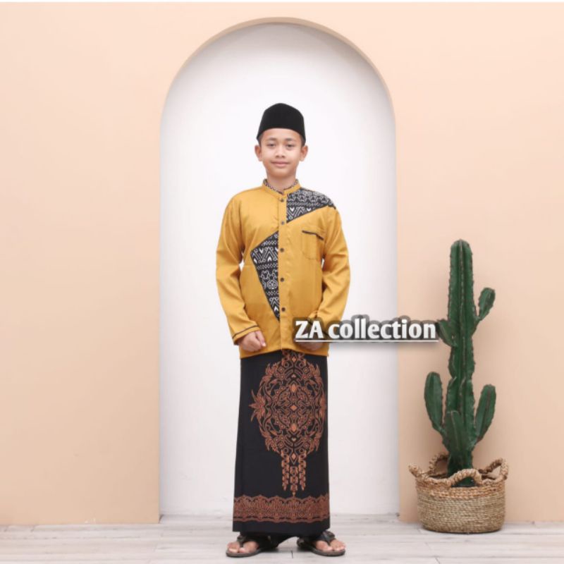 Baju koko dan sarung ||setelan anak remaja SD dan SMP