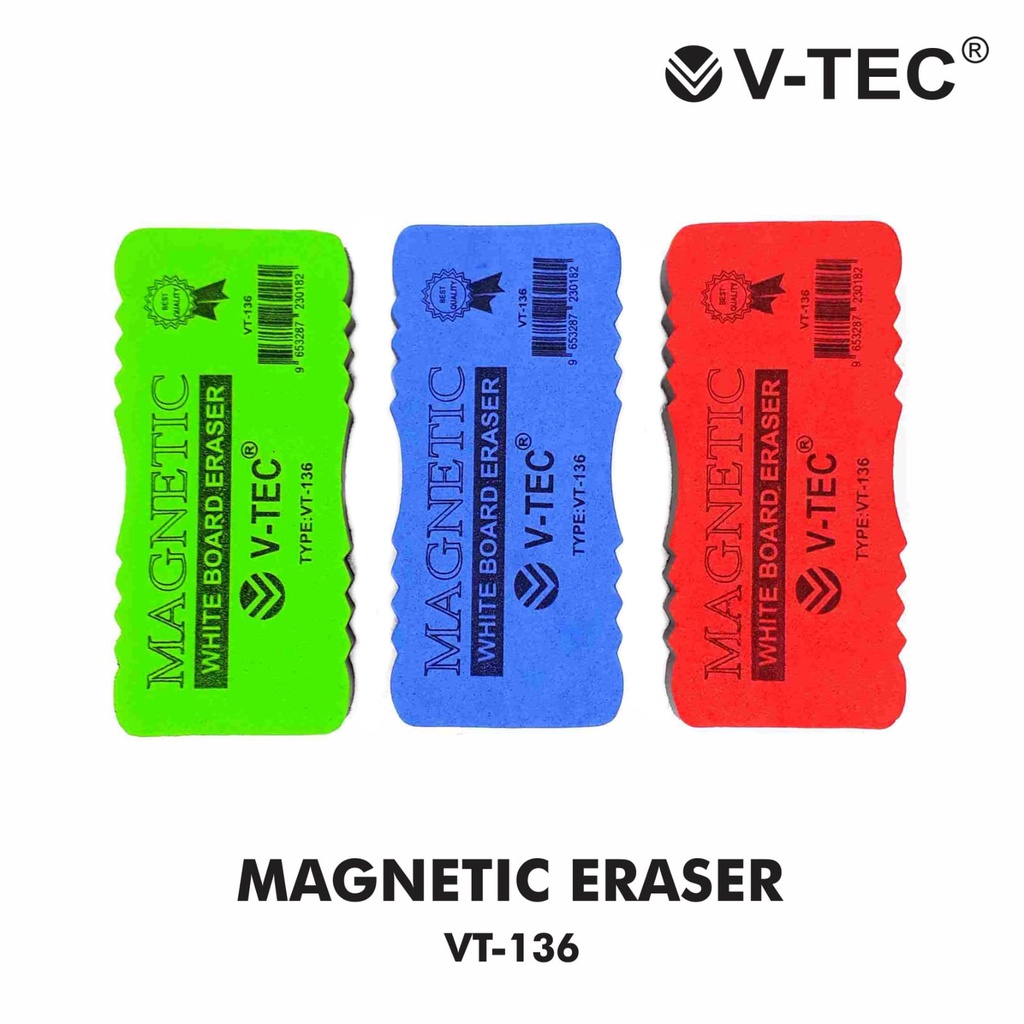 White Board Eraser Magnetic Merk V-TEC VT-136 - Penghapus WB Bisa Menempel di WB Bermagnet