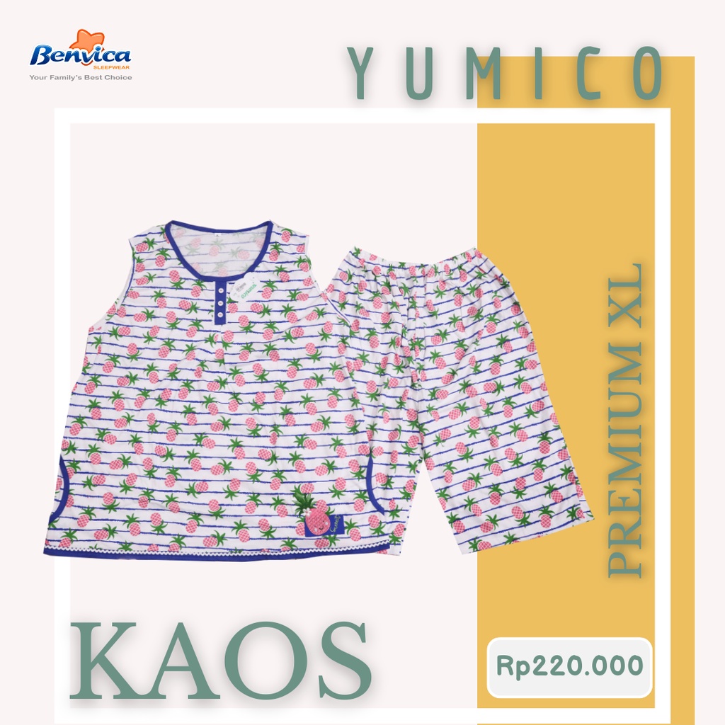 BAJU TIDUR KAOS CELANA PENDEK XL PREMIUM YUMICO