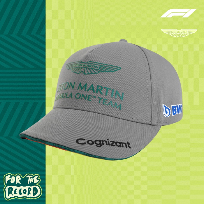 Produk Terbaru Topi F1 Sebastian Vettel Aston Martin 2022 Driver Cap Grey (Original)