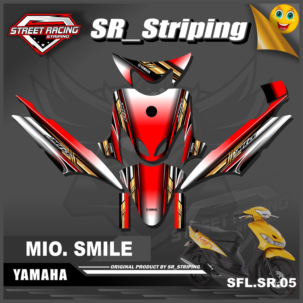 Sticker Decal Full Body MIO SMILE - Decal Sticker Striping Variasi MIO SMILE Motif Racing. SR.05