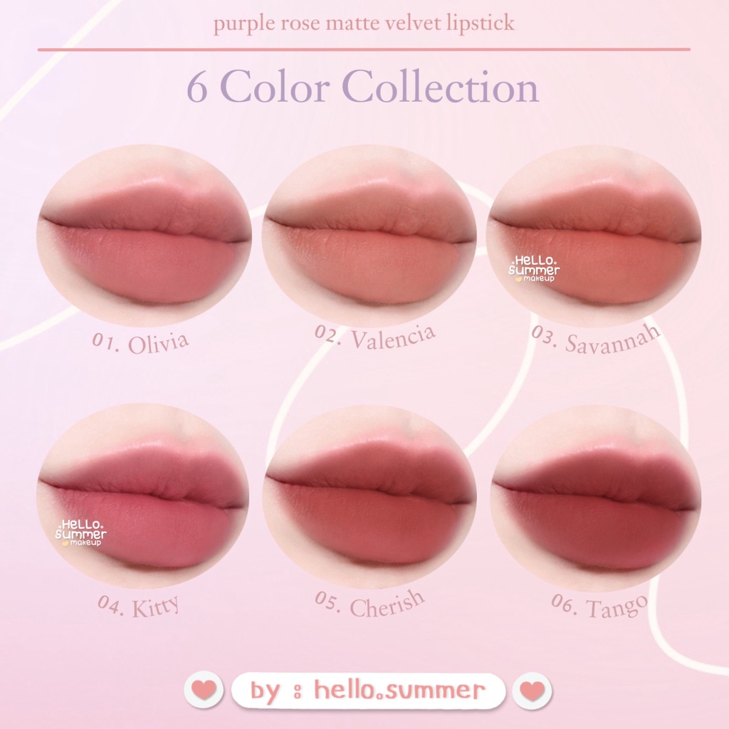 OH MY HOST Purple Rose Matte Velvet Lipstick Stick 1.7gr