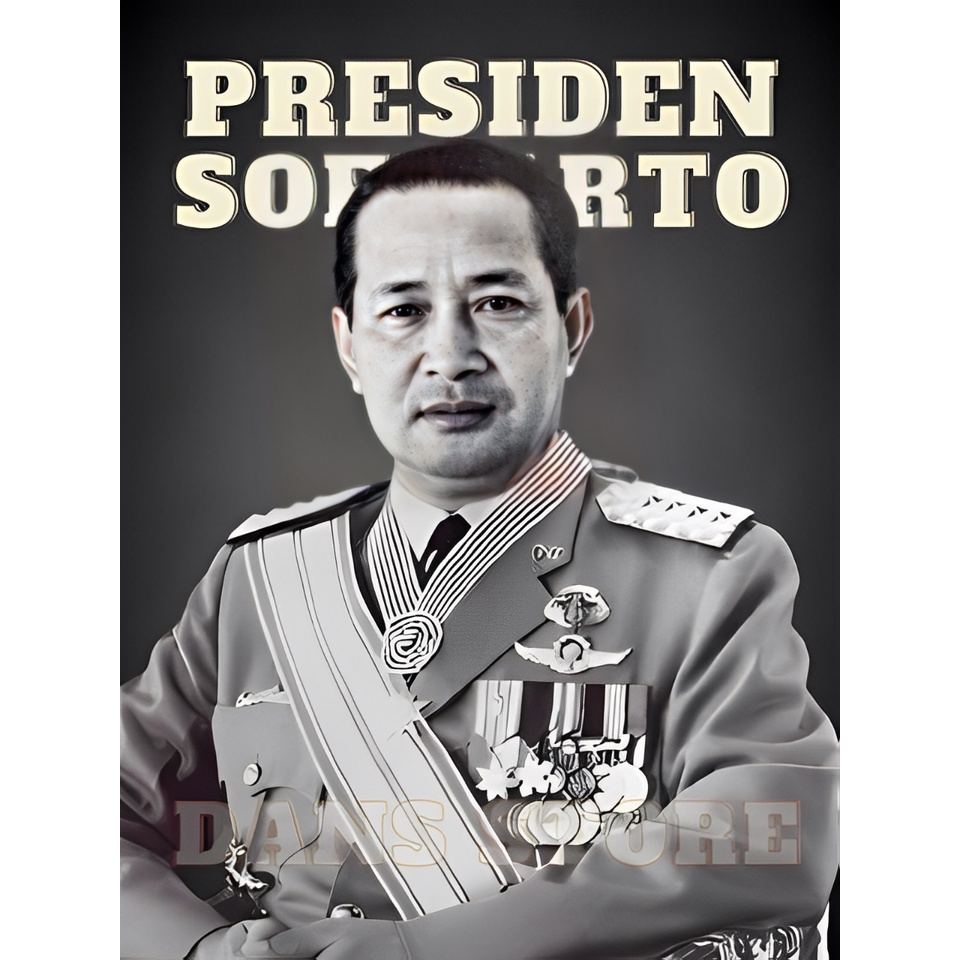 Poster Presiden Soeharto Hiasan Dinding Bahan MDF SHR7