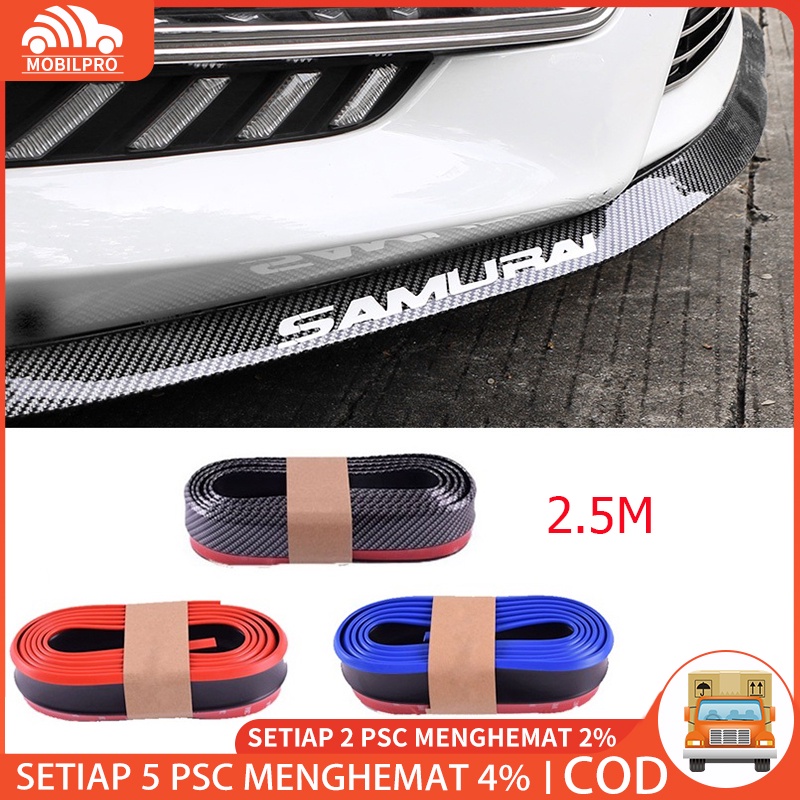 Lips Bumper Samurai Merah Biru Putih List Skirt Samurai Universal Karet Lips Lis SAMURAI Car Skirt