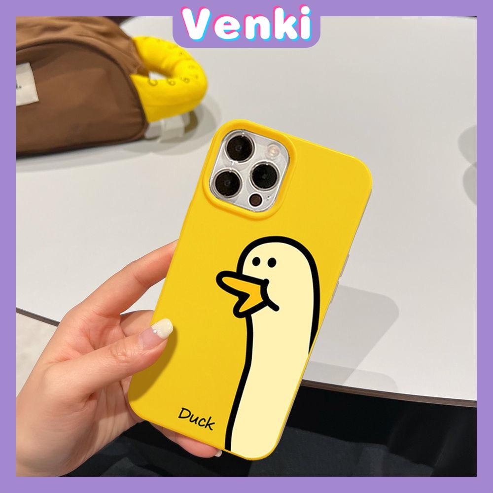 Case For iPhone 14 Pro Max Soft TPU Candy Case Cute Cartoon Duck Glossy Yellow Back Cover Camera Protection Shockproof For iPhone 13 12 11 Plus Pro Max 7 Plus X XR