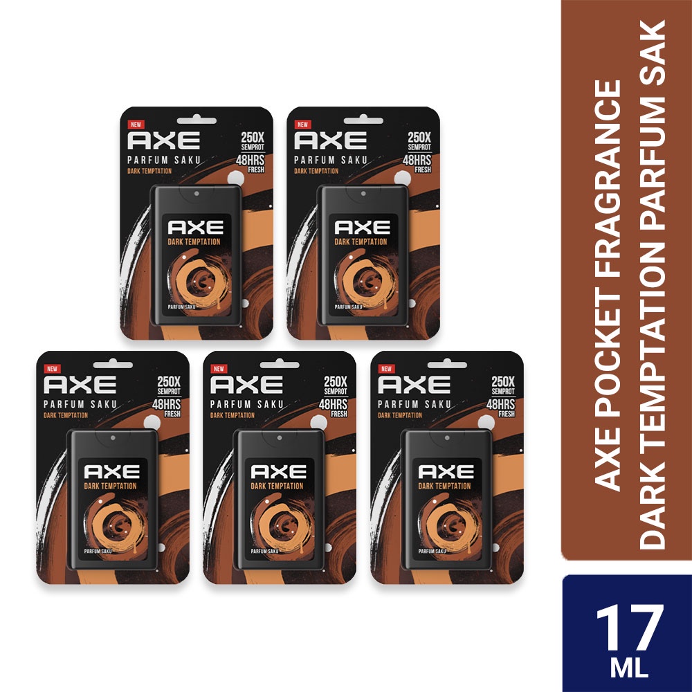 Axe Pocket Fragrance Dark Temptation Parfum Saku 17ML x 5 pack