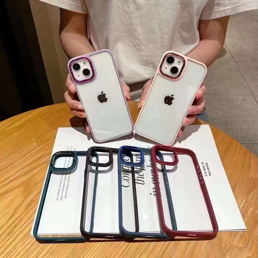 OPPO A15 A15S A3S A5 A5S A7 A11K A12 A54 A16 A55 5G | NEOHYBIRD PREMIUM SQUARE CASE LENS CHROME