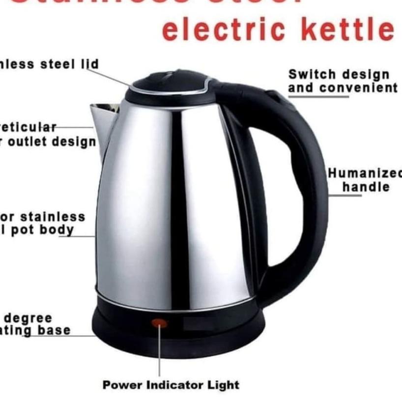 New Stock COD TEKO LISTRIK SCARLETT 2 LITER HIGH QUALITY/TEKO PEMANAS AIR/TEKO LISTRIK MURAH/ALAT PE