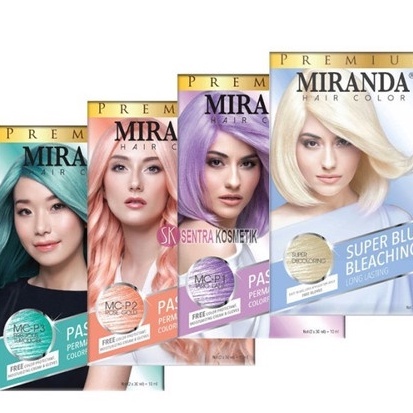 *GALERYBEAUTYSEMARANG* Miranda Hair Color (Cat Rambut Permanen) Pastel Series Super Blue Bleaching 30ml