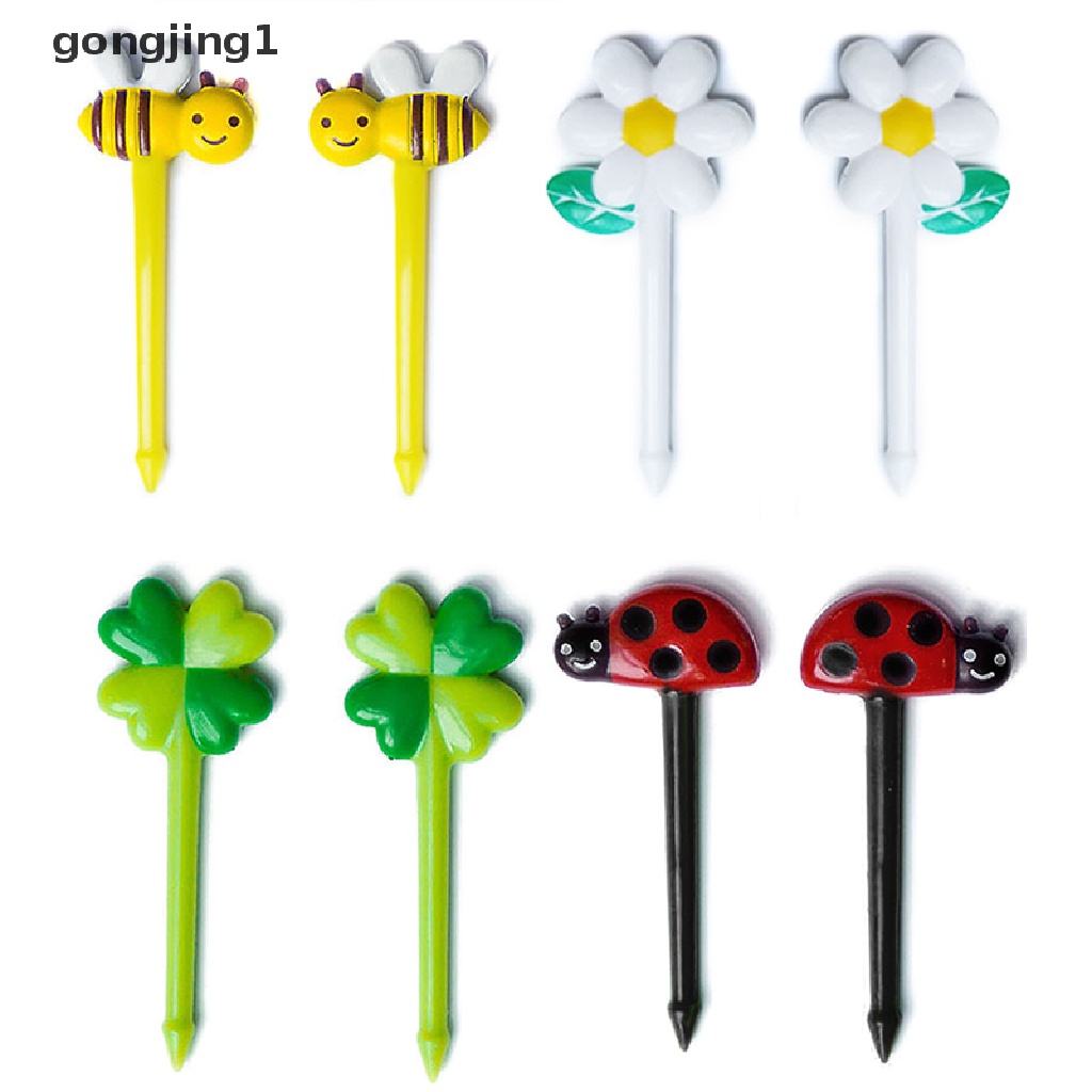 Ggg 8pcs Animal Mini Kartun Garpu Buah Anak Snack Kue Dessert Pick Toothpik ID