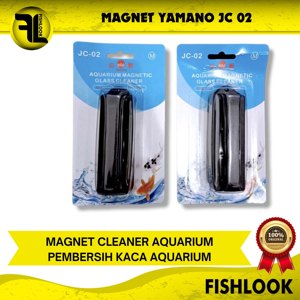 Yamano JC 01 02 Small Medium Magnet Pembersih Kaca Aquarium Aquascape Magnetic Brush