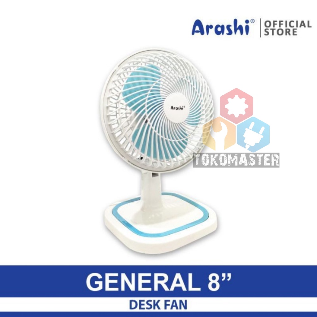 Arashi Kipas Angin Meja Mini 10&quot; 8 inch - AR 138 General Deskfan Desk fan 8&quot; 10 inchi