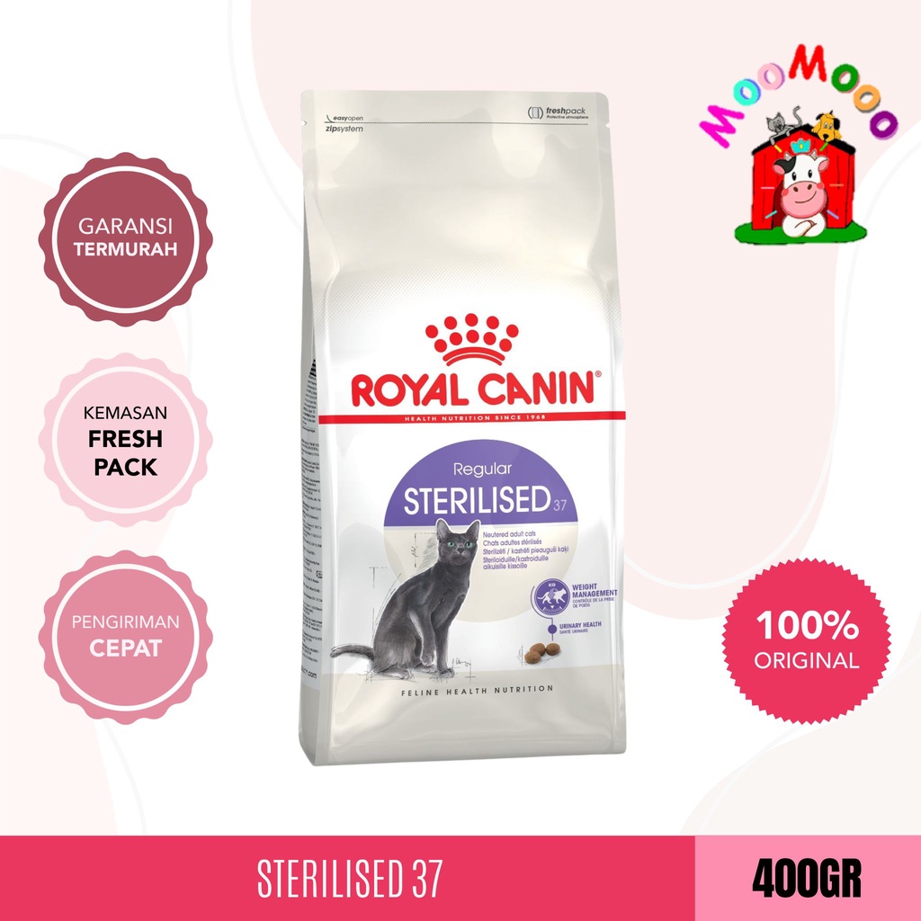 Royal Canin Sterilised 37 400Gr - Makanan Kucing Disteril / Cat Food