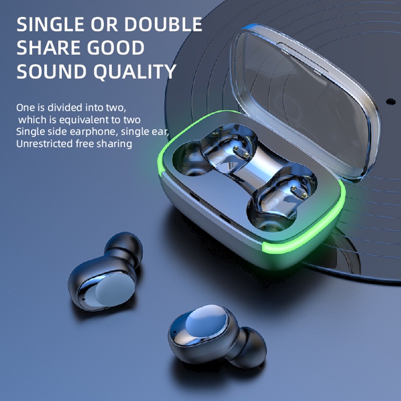 Earphones Bluetooth5.1 Y60 TWS Wireless Headphones Hifi Gaming Headset Touch Control Earbuds Noise Reduction