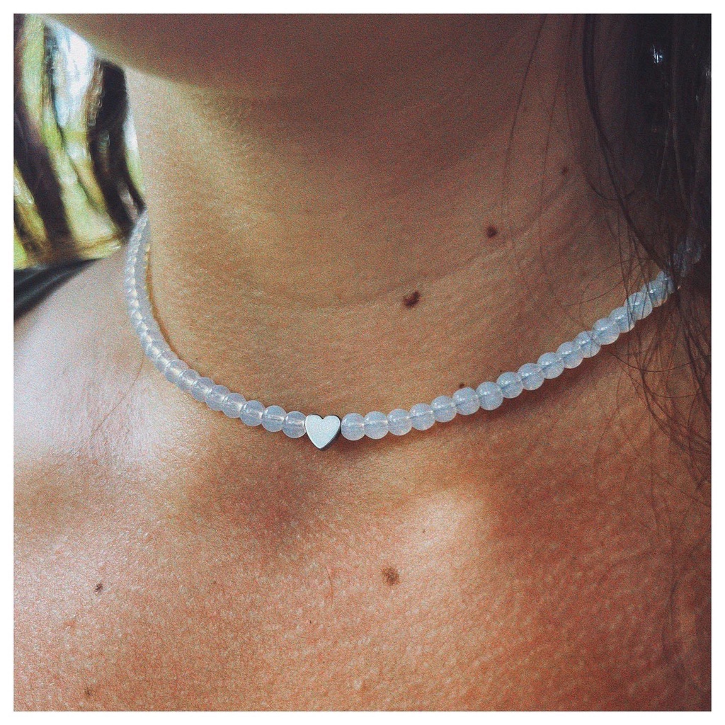 Moonstone 4mm gemstone necklace
