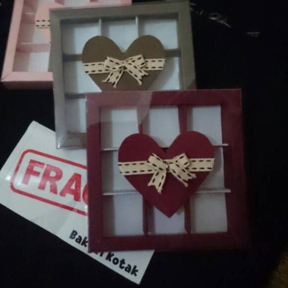 

↜ 2pcs BOX COKLAT/KOTAK COKLAT sekat 9 ㅩ