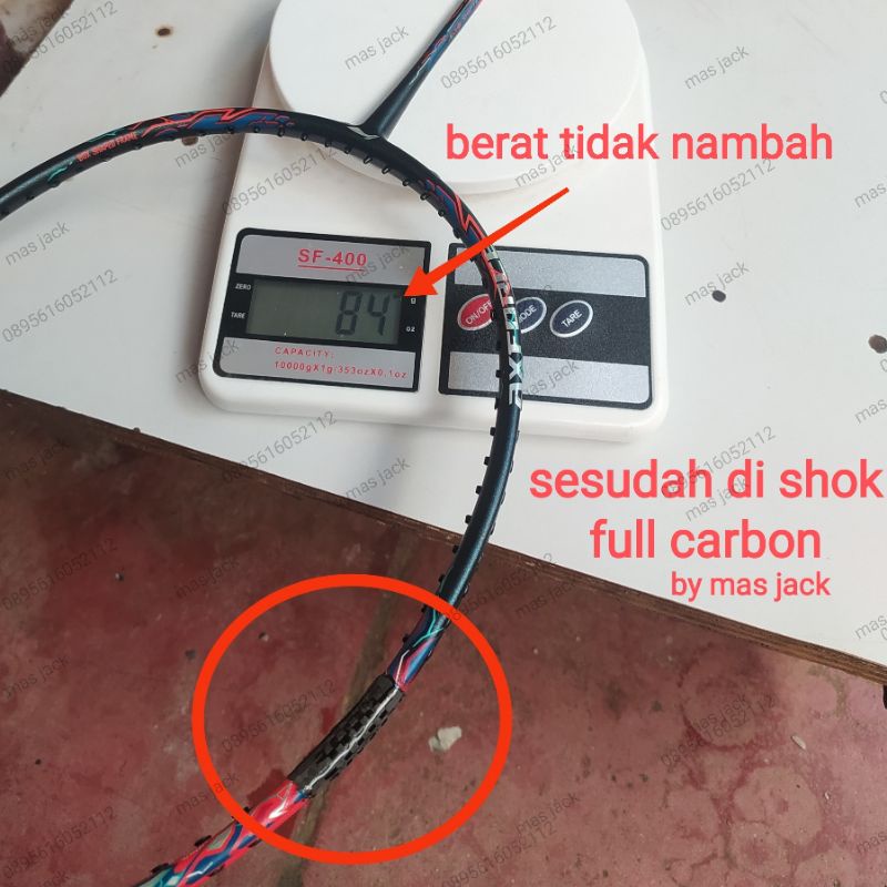 jasa shok repair perbaikan servis service raket badminton sambung retak patah jeblos baru bekas full