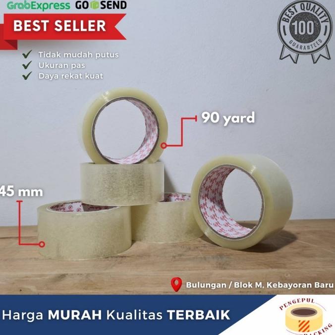 

Lakban Bening 45mm x 90 yard 1 dus isi 72 ROLL