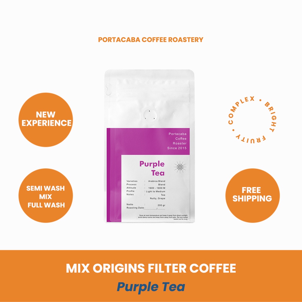 Purple Tea Drip Bag Coffee - (kopi instan filter) by Portacaba