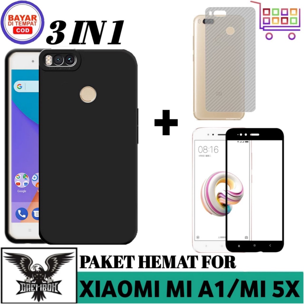 Promo Soft Case Xiaomi Mi A1 Mi 5X Free TG Anti Gores Layar Dan Garskin Premium Anti Bekas Sidik Jar