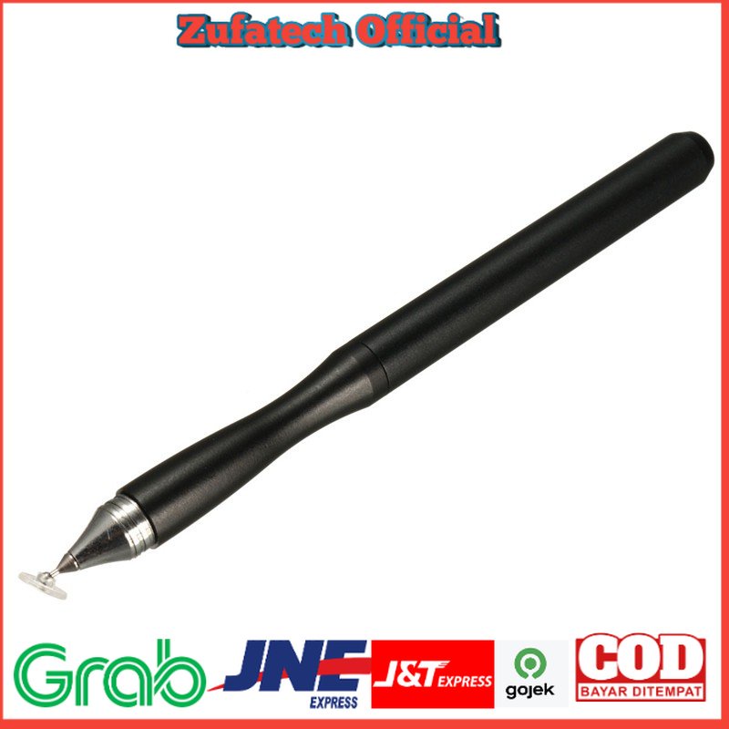Capacitive Touch Screen Stylus Pen Aluminium - Black