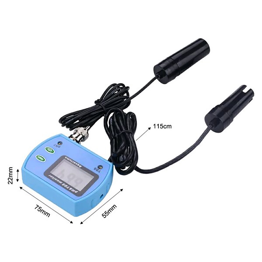 PH TDS Monitor Online Digital Water Tester Aquariums PH-9851 Akurasi Tinggi