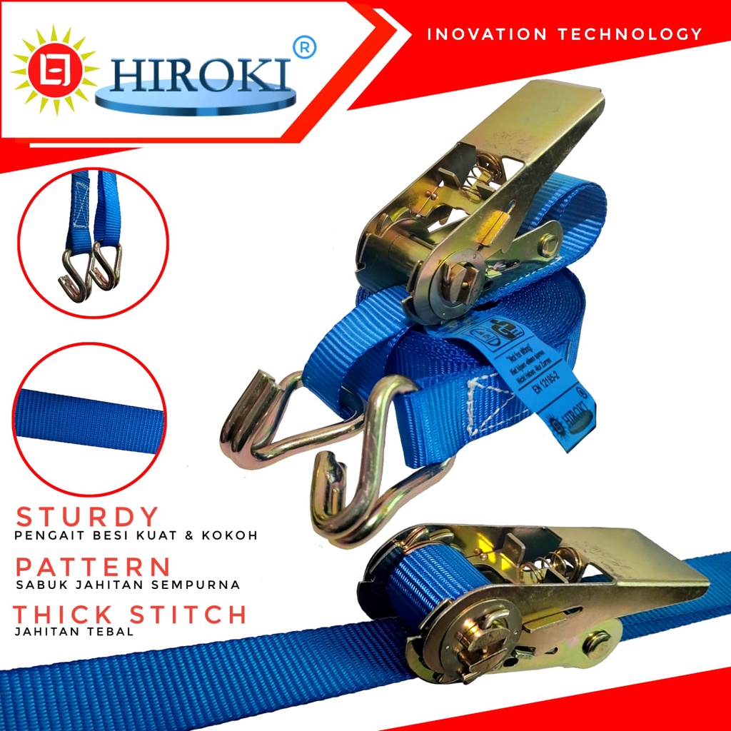 Jual Promo Termurah Tali Sabuk Belt Ikat Fast Track Rachet Profesional Ratchet Tie Down Hiroki