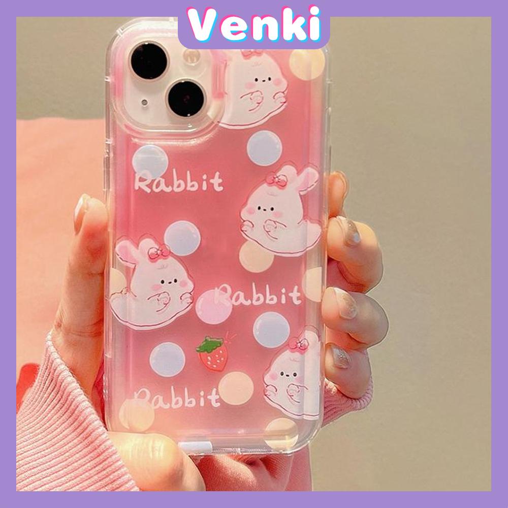 Case For iPhone 14 Pro Max TPU Soft Jelly Airbag Clear Case Cute Rabbit Camera Protection Shockproof For iPhone 14 13 12 11 Plus Pro Max 7 Plus X XR