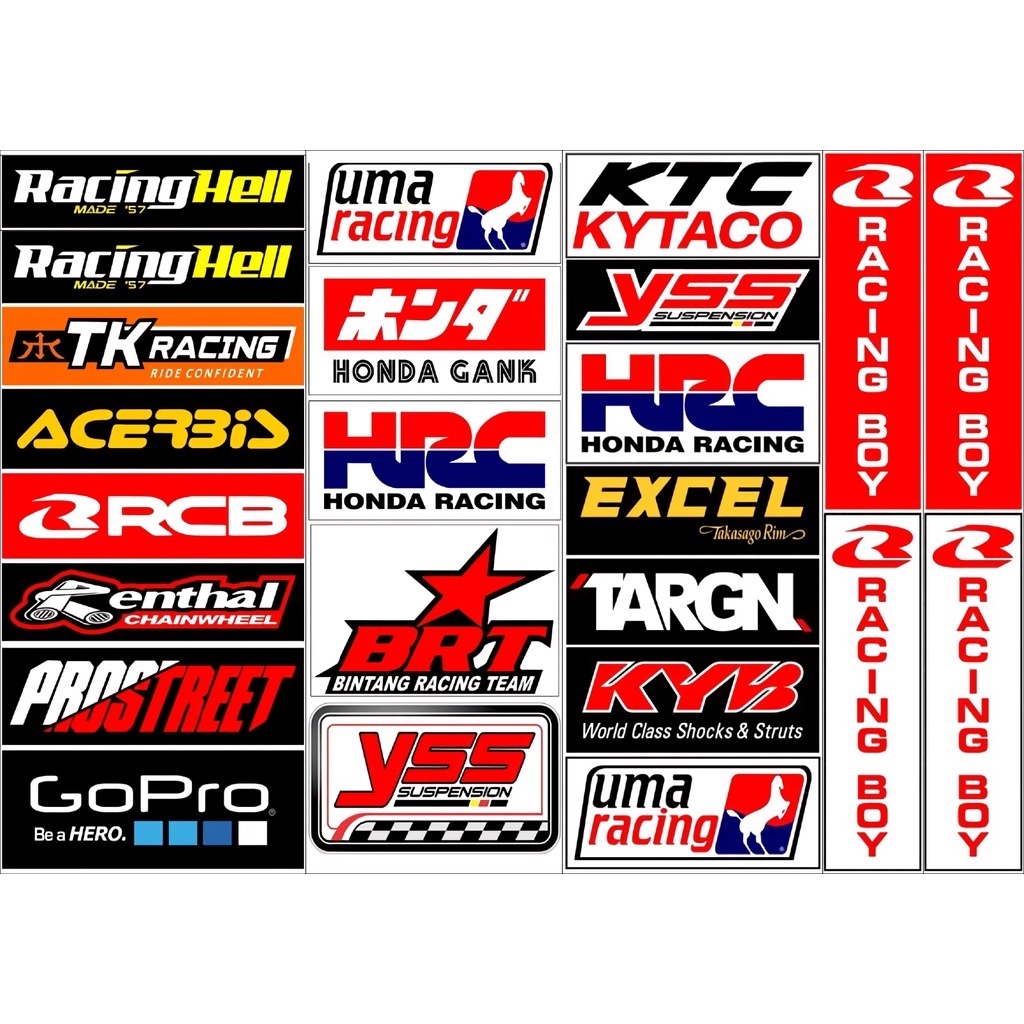 Jual Sticker Racing Stiker Motor Harga Perlembar Shopee Indonesia