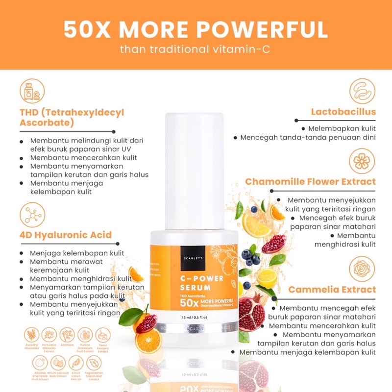 Scarlett C-Power Serum 50x More Powerful 15ML