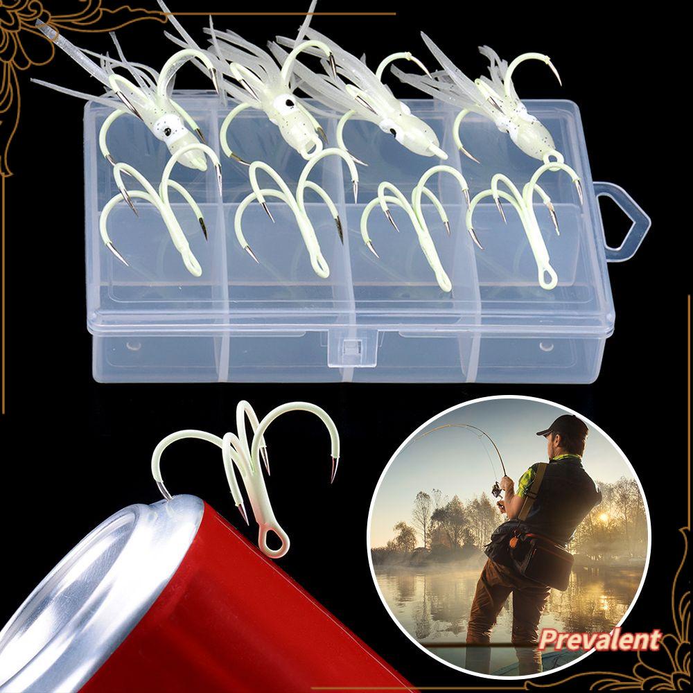 Preva 8 Pcs Empat Jangkar Hairtail Glow In Night Supplies Lures Fishhooks Empat Garpu