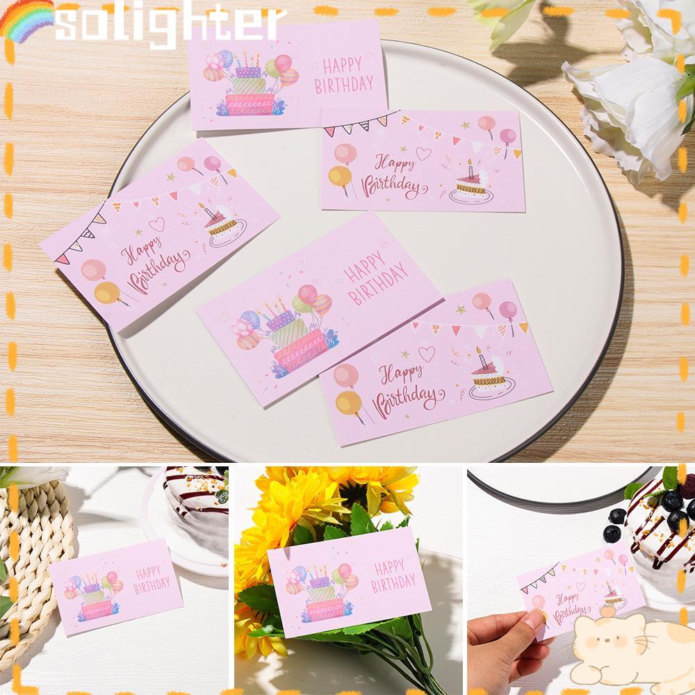 Solighter 30pcs Happy birthday Card Decoration Kartu Undangan Pesta Paket Kado