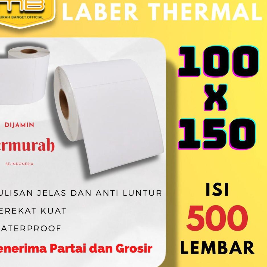 

Pasti Update Label Thermal Label Pengiriman Stiker Bare 100x150 isi 500 lembar Printer Label Sticker Kertas Thermal Resi 66E.