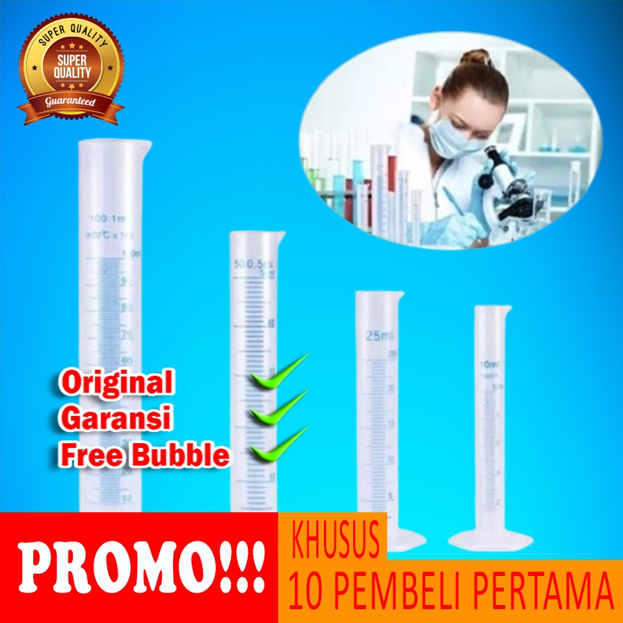 Gelas Takar Tabung Ukur Plastik 10 25 50 100 ml Takaran Parfume Air Minyak Kopi 10ml 25ml 50ml 100ml