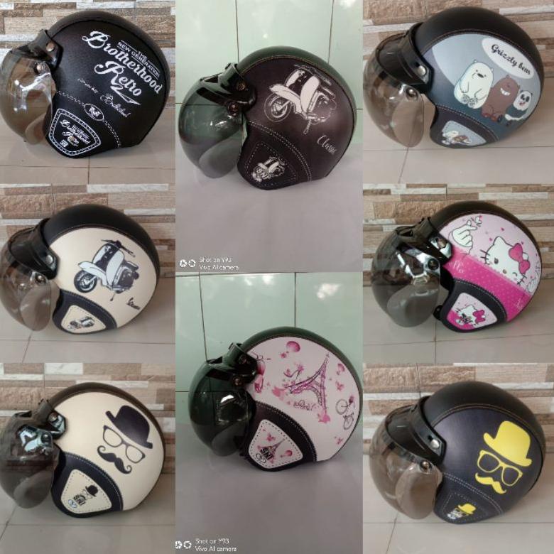 ㊌ HELM BOGO MOTIF DEWASA,HELM BOGO MOTIF PRINTING,HELM BOGO KARAKTER,HELM DEWASA,HELM BOGO KULIT,HEL