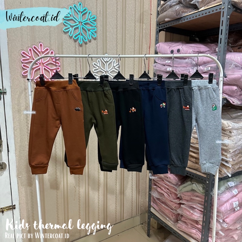 Kids winter legging celana anak hangat import gunung cewek cowok kid thermal pant pants