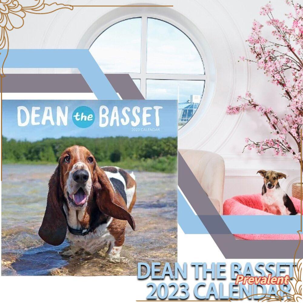 Preva Dean The Basset Hadiah Natal Menggemaskan Anjing Peliharaan Kalender Gantung Kalender Rumah Kantor