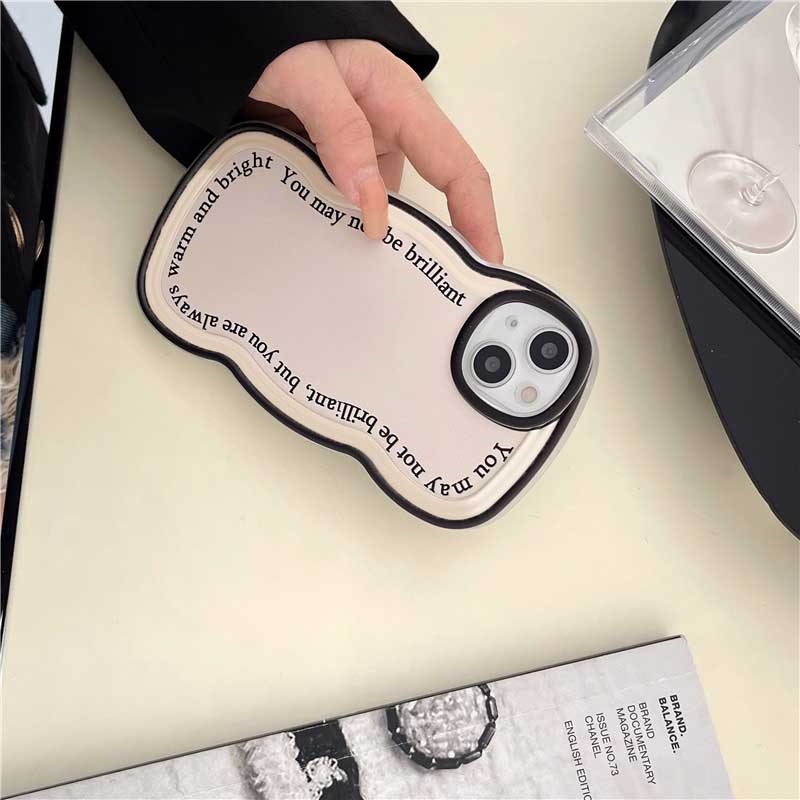 Casing Realme 10c33 C30 C31 C35 C21Y C25Y C21 RealmeC11 C25 C17 C15 C12 C3 C2 Realme 8i 7i 5 5i 6i 7 Pro Hitam Putih Bergelombang Tepi Gelombang TPU Phone Case Cover