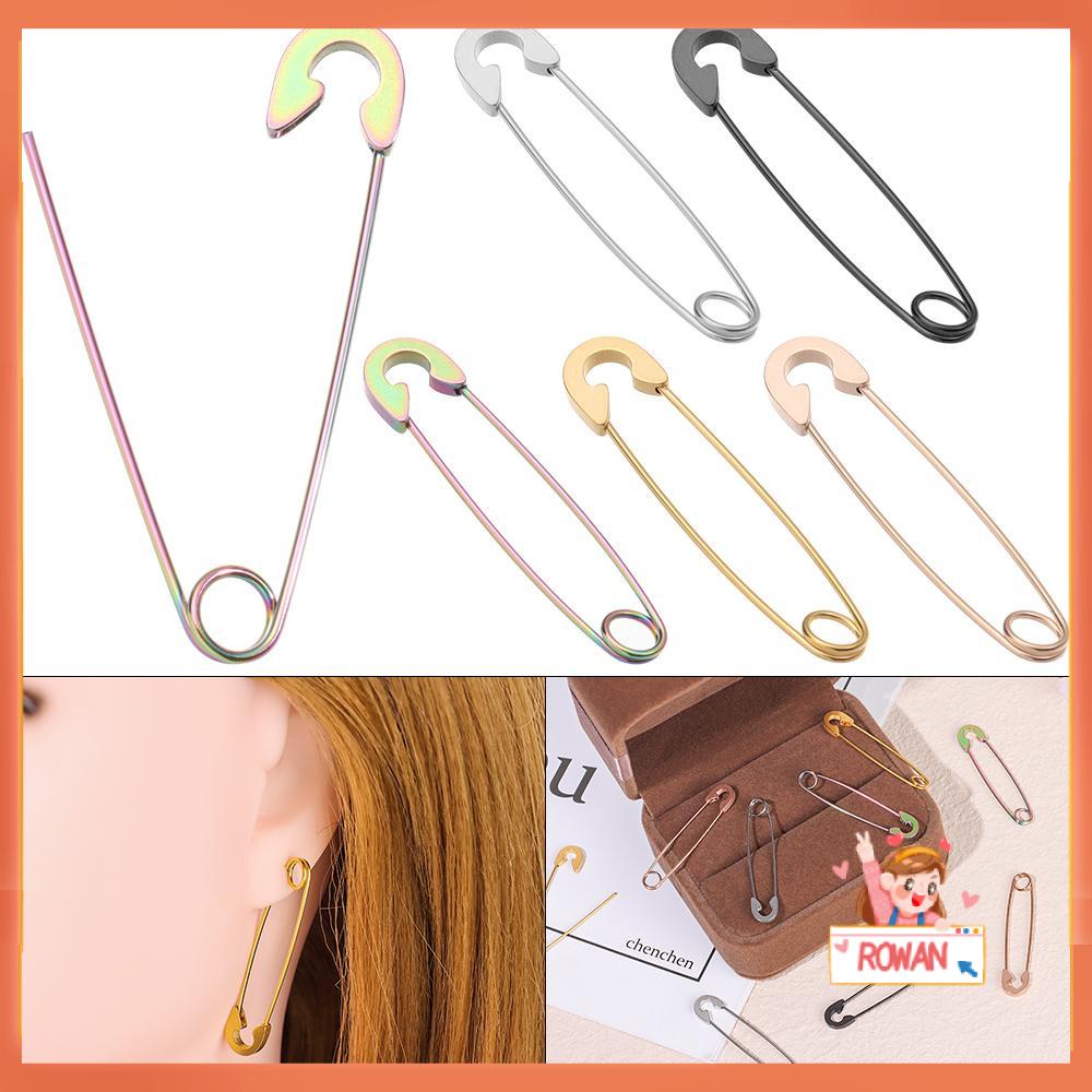 R-flower Punk Pin Anting Rock Hadiah Pesta Perhiasan Kreatif Ear Buckle