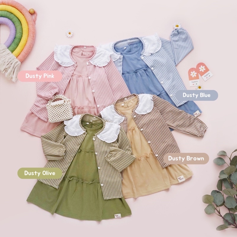 [BEST SELLER] DRESS RUFFLE KOREA DRESS ANAK PEREMPUAN 1-6 TAHUN LUCU RAYIRAKA KIDS