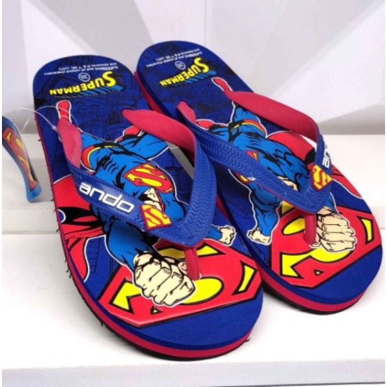 Sendal Ando Anak Karakter Superman Sendal Original Ando